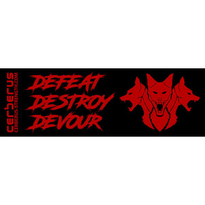 DEFEAT DESTROY DEVOUR (Black) Banner